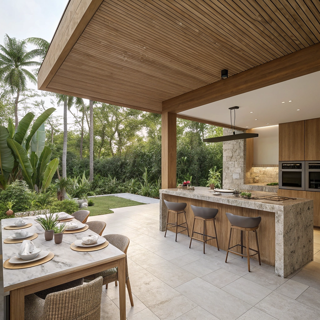 Modern open-concept gourmet kitchen with luxury finishes